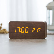 Horloge Réveil Numérique LED - Contrôle Vocal et Affichage Clair