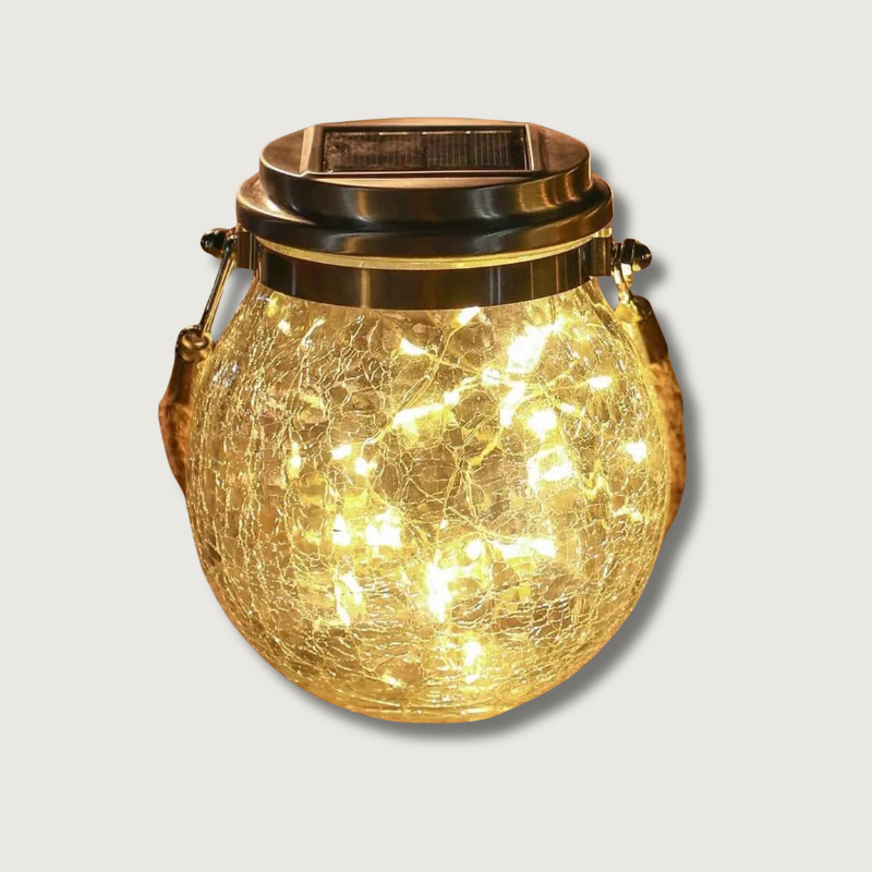 Lampe Solaire en Verre - Éclairage Écologique et Élégant