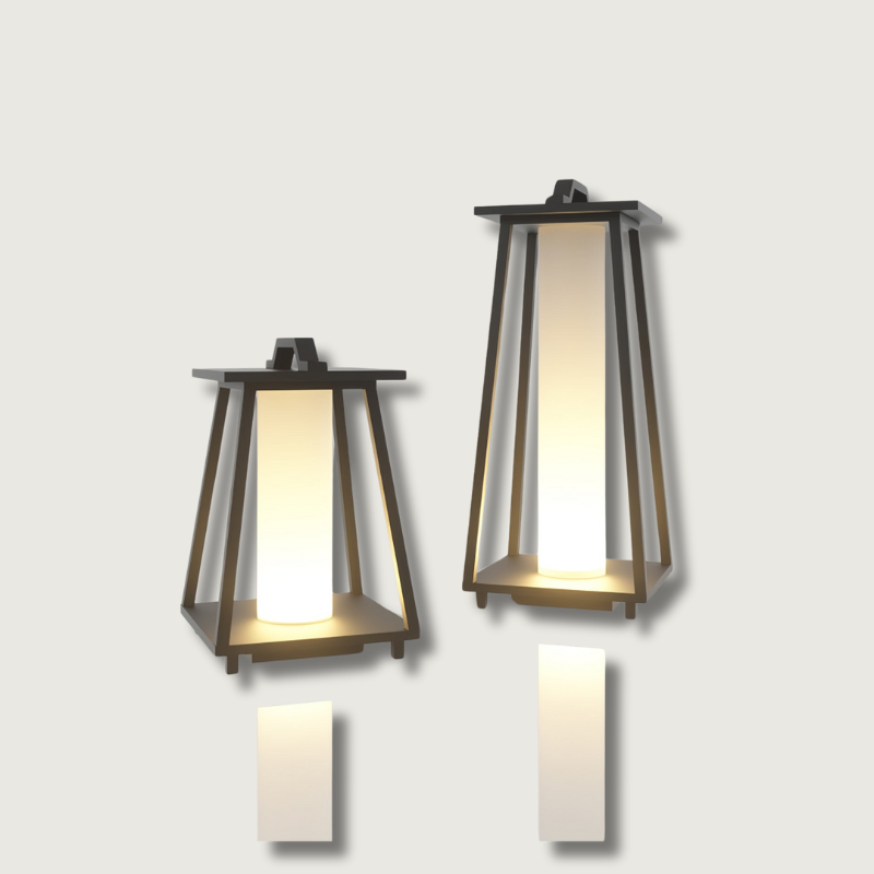 Éclairage Extérieur Résistant aux Intempéries - Lampe Portable en Acier Inoxydable