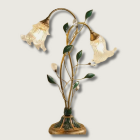 Lampe de Table Florale - Élégance Vintage et Charme Français