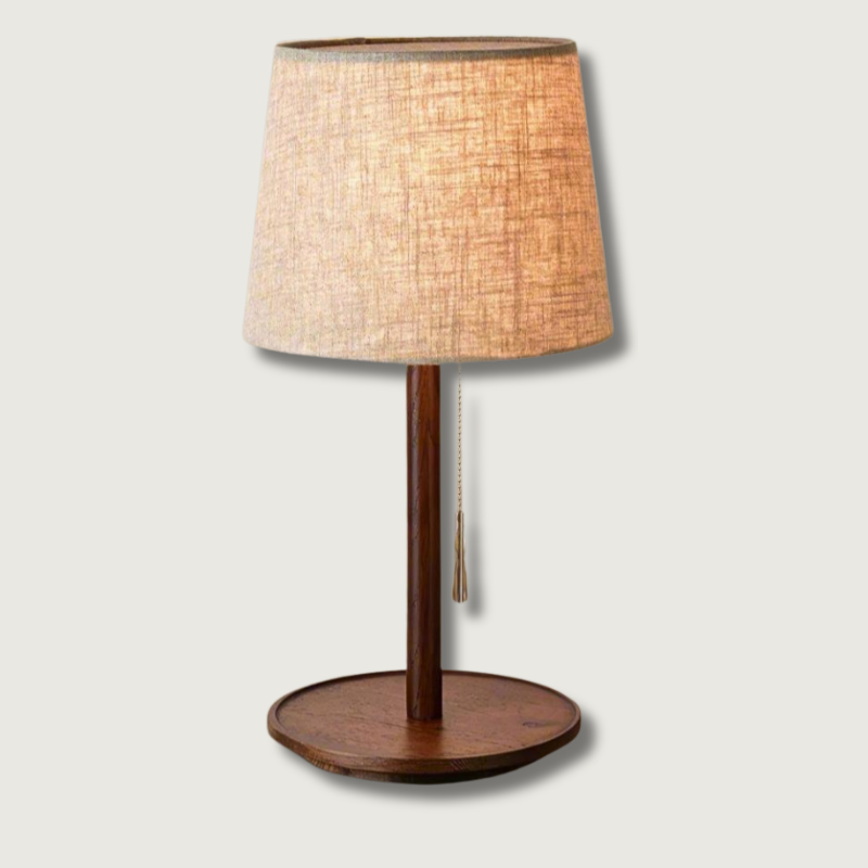 Lampe de Bureau en Bois de Noyer - Éclairage Cosy et Apaisant pour Intérieur
