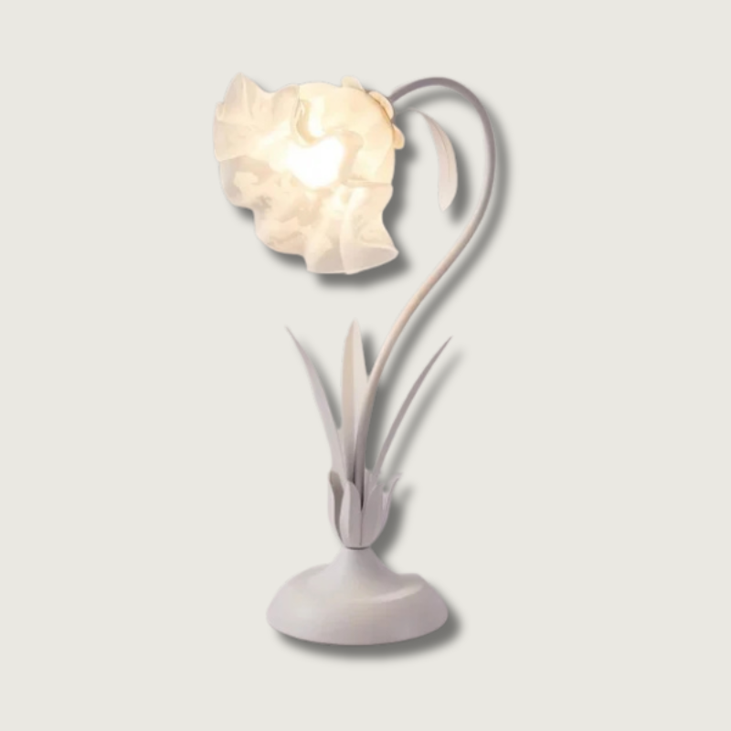 Lampe de Table Vintage Ajustable - Design Floral et Bras Flexible