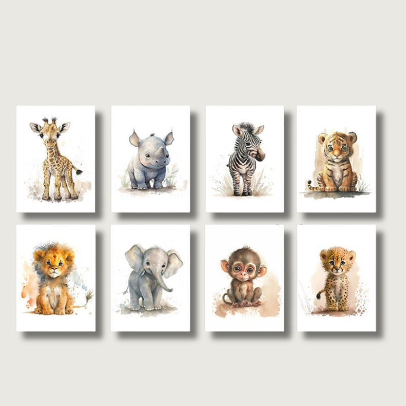 Affiches Animaux Mignons pour Enfants | Décoration Joyeuse et Ludique