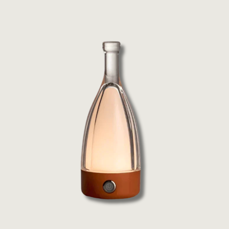 Lampe de Table en Bouteille de Vin - Éclairage Dimmable et Ambiance Chaleureuse
