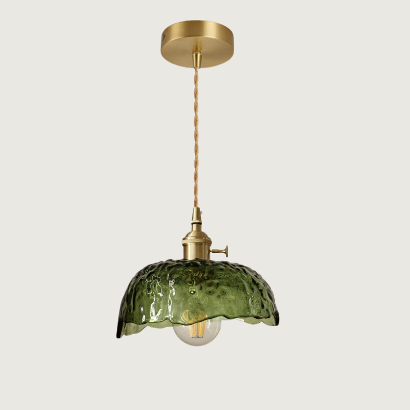 Lampe Suspendue en Laiton et Verre - Élégance Moderne et Installation Facile
