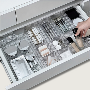 Organisateur de Maquillage Transparent - Tiroirs Spacieux et Élégants
