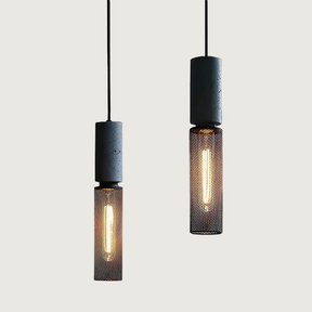 Lampe Suspendue Industrielle en Béton - Design Unique et Éclairage LED Efficace