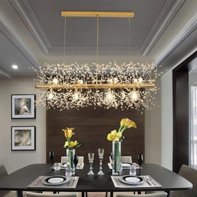 Lustre en Cristal Flocon de Neige - Élégance Contemporaine et Illumination Éblouissante