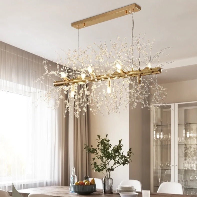Lustre en Cristal Flocon de Neige - Élégance Contemporaine et Illumination Éblouissante