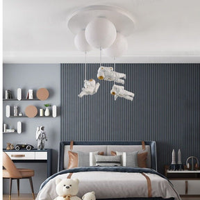 Lampe Spaceman en Forme de Lune - Ambiance Intergalactique pour Enfants