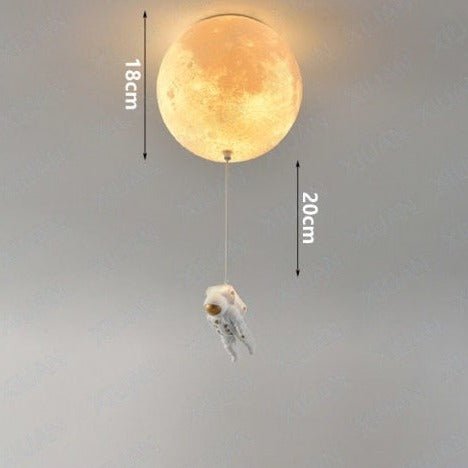 Lampe Spaceman en Forme de Lune - Ambiance Intergalactique pour Enfants