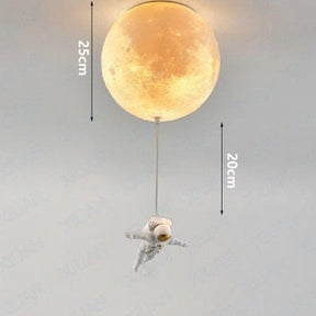 Lampe Spaceman en Forme de Lune - Ambiance Intergalactique pour Enfants