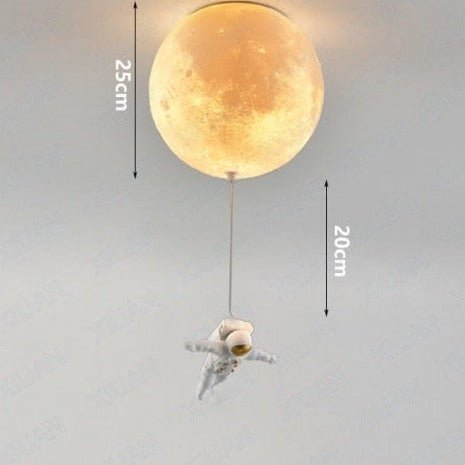 Lampe Spaceman en Forme de Lune - Ambiance Intergalactique pour Enfants