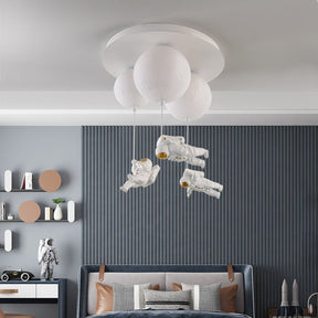 Lampe Spaceman en Forme de Lune - Ambiance Intergalactique pour Enfants