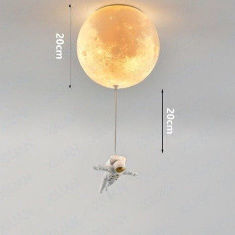 Lampe Spaceman en Forme de Lune - Ambiance Intergalactique pour Enfants
