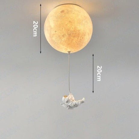 Lampe Spaceman en Forme de Lune - Ambiance Intergalactique pour Enfants