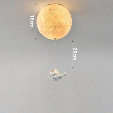 Lampe Spaceman en Forme de Lune - Ambiance Intergalactique pour Enfants