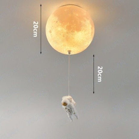Lampe Spaceman en Forme de Lune - Ambiance Intergalactique pour Enfants