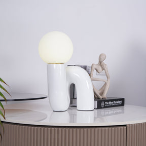 Lampe de Table en Résine et Verre - Design Spiral Élégant et Durable