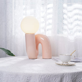 Lampe de Table en Résine et Verre - Design Spiral Élégant et Durable