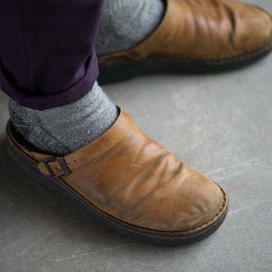 Sabots en Cuir pour Femmes - Boucle Réglable et Confort Optimal