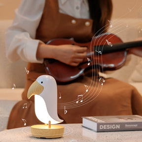 Lampe de Nuit LED avec Haut-Parleur - Veilleuse Dimmable et Musique Bluetooth
