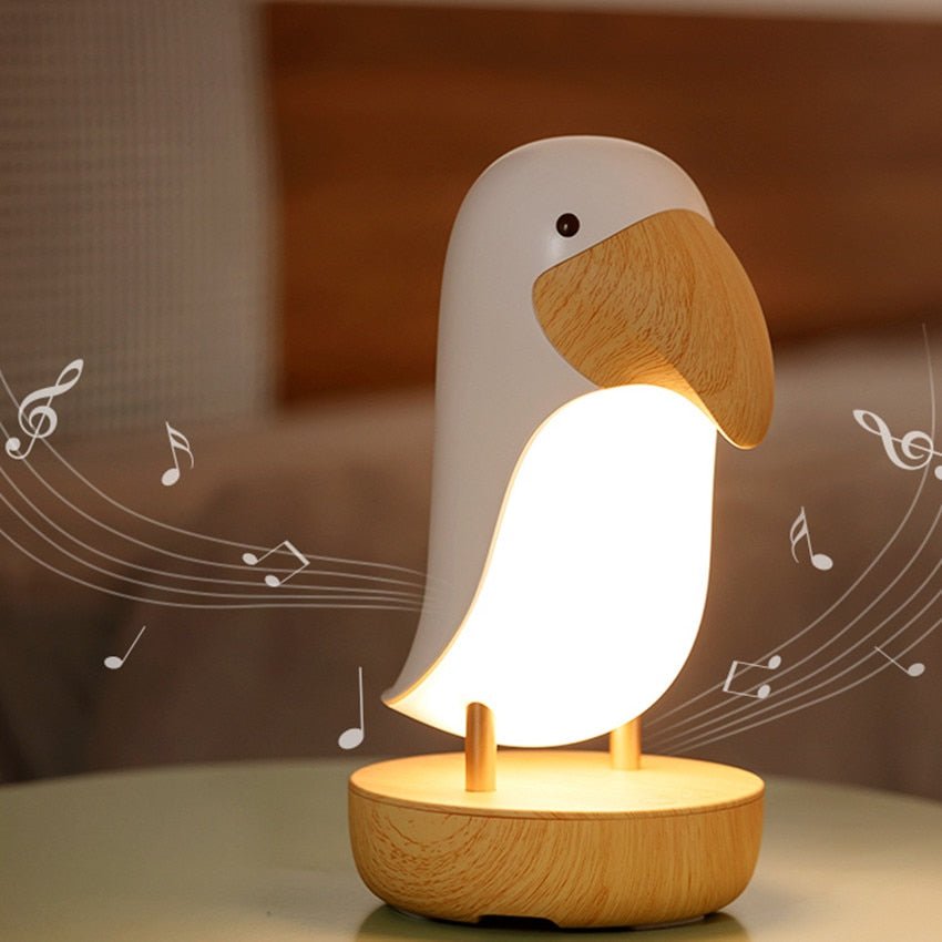 Lampe de Nuit LED avec Haut-Parleur - Veilleuse Dimmable et Musique Bluetooth