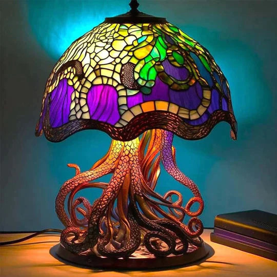 Lampe en Vitrail Colorée - Ambiance Apaisante et Magique