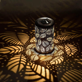 Lampe Solaire en Feuille - Éclairage Écologique et Ambiance Chaleureuse