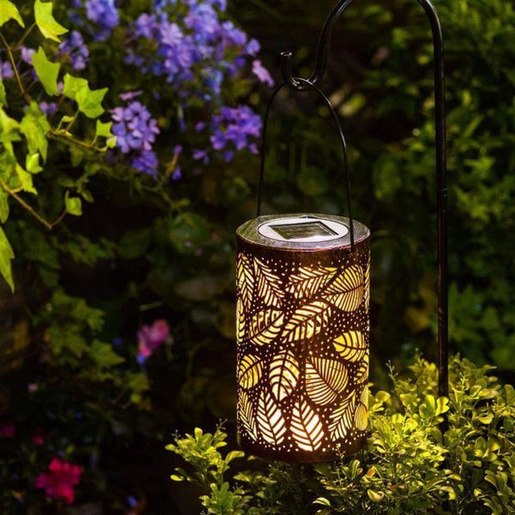 Lampe Solaire en Feuille - Éclairage Écologique et Ambiance Chaleureuse
