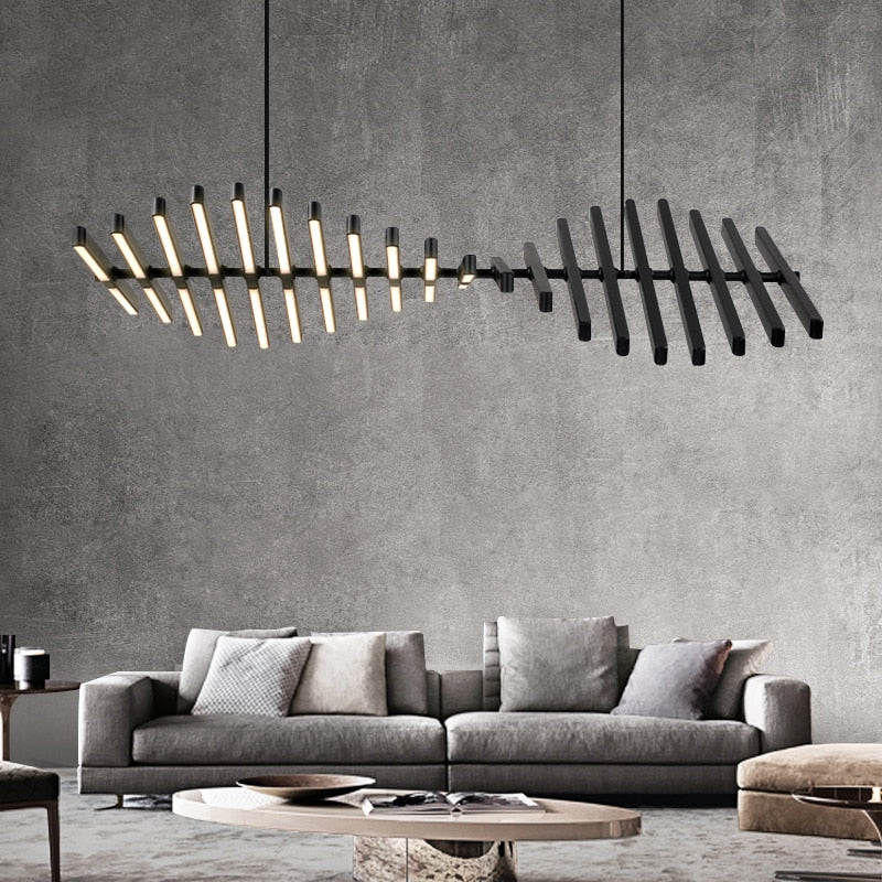 Lustre LED Moderne et Élégant - Ambiance Éblouissante avec Télécommande