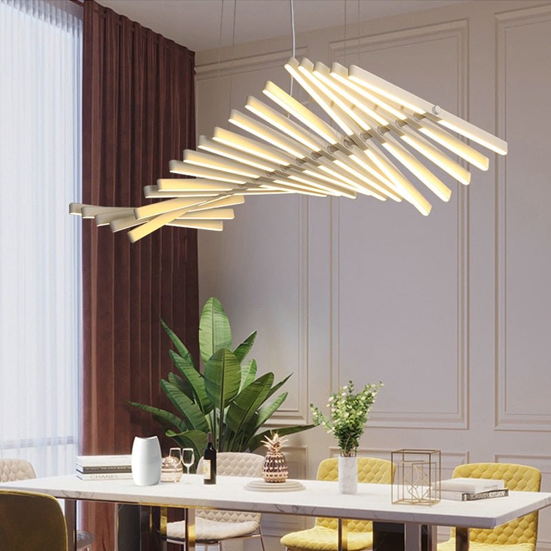 Lustre LED Moderne et Élégant - Ambiance Éblouissante avec Télécommande