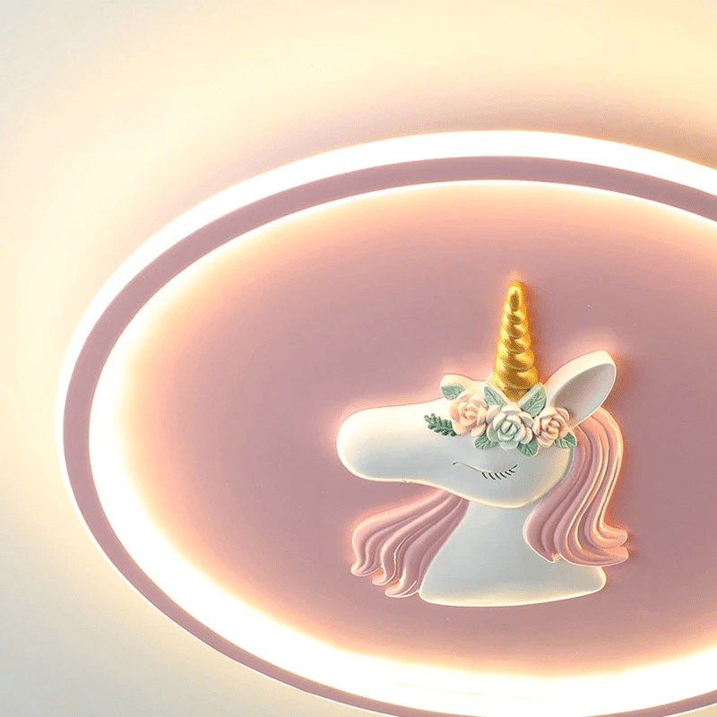 Lampe de Plafond Licorne Magique - Éclairage Doux pour Chambre d'Enfant