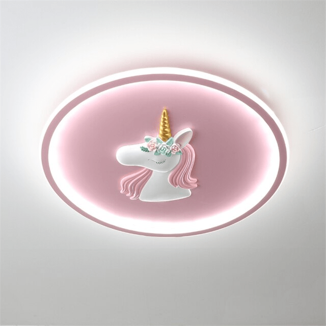 Lampe de Plafond Licorne Magique - Éclairage Doux pour Chambre d'Enfant
