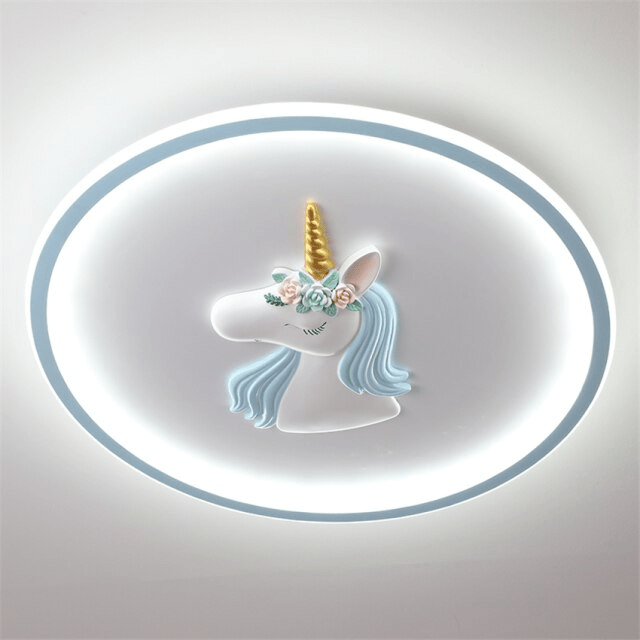 Lampe de Plafond Licorne Magique - Éclairage Doux pour Chambre d'Enfant