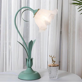 Lampe de Table Vintage Ajustable - Design Floral et Bras Flexible