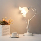 Lampe de Table Vintage Ajustable - Design Floral et Bras Flexible