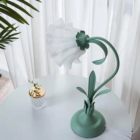 Lampe de Table Vintage Ajustable - Design Floral et Bras Flexible