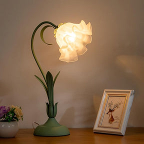 Lampe de Table Vintage Ajustable - Design Floral et Bras Flexible
