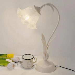 Lampe de Table Vintage Ajustable - Design Floral et Bras Flexible