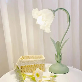 Lampe de Table Vintage Ajustable - Design Floral et Bras Flexible