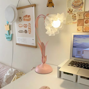 Lampe de Table Vintage Ajustable - Design Floral et Bras Flexible