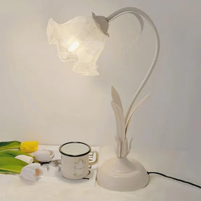 Lampe de Table Vintage Ajustable - Design Floral et Bras Flexible
