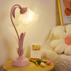 Lampe de Table Vintage Ajustable - Design Floral et Bras Flexible