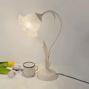Lampe de Table Vintage Ajustable - Design Floral et Bras Flexible