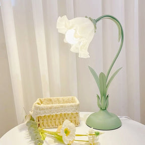 Lampe de Table Vintage Ajustable - Design Floral et Bras Flexible