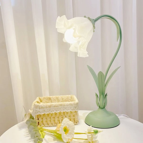 Lampe de Table Vintage Ajustable - Design Floral et Bras Flexible