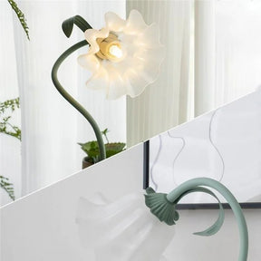 Lampe de Table Vintage Ajustable - Design Floral et Bras Flexible