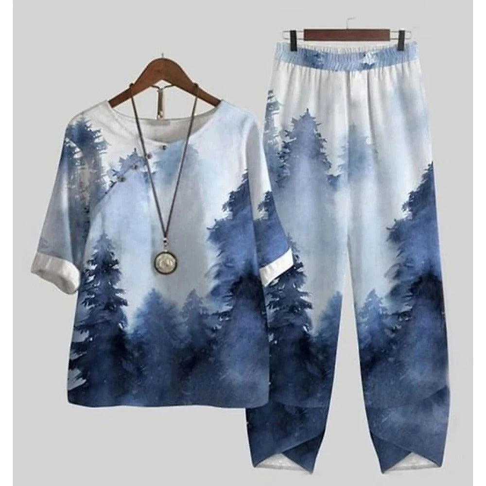 Ensemble d'été élégant en deux pièces - Style et confort pour journées ensoleillées