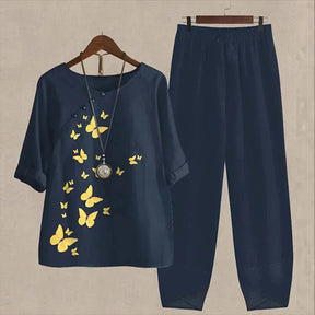 Ensemble d'été élégant en deux pièces - Style et confort pour journées ensoleillées